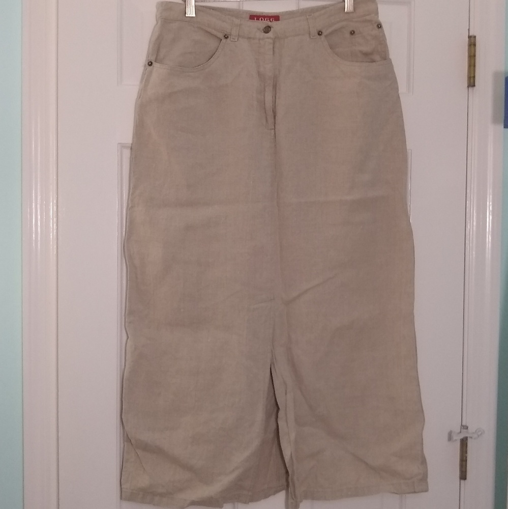 Linen Ankle Length Skirt